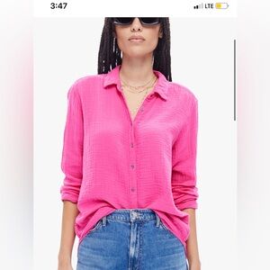 Xirena scout button-up 100% cotton shirt in XS